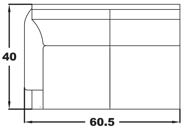 LEFT ARM LOVESEAT