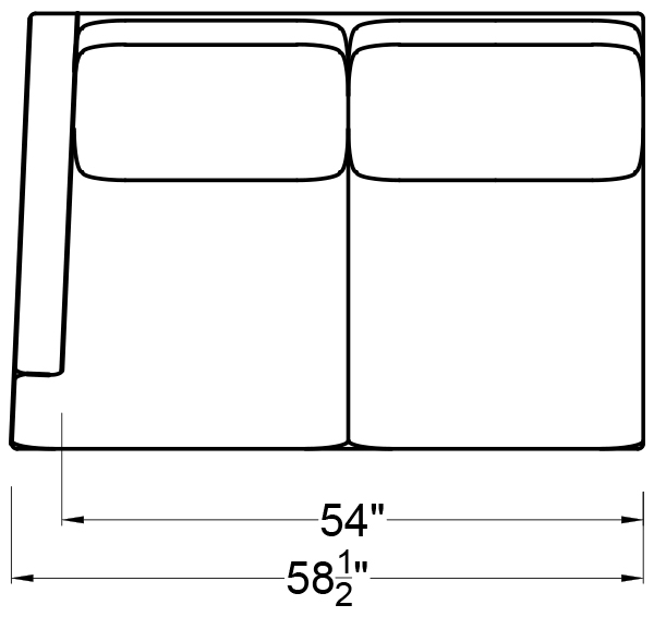 LEFT ARM LOVESEAT