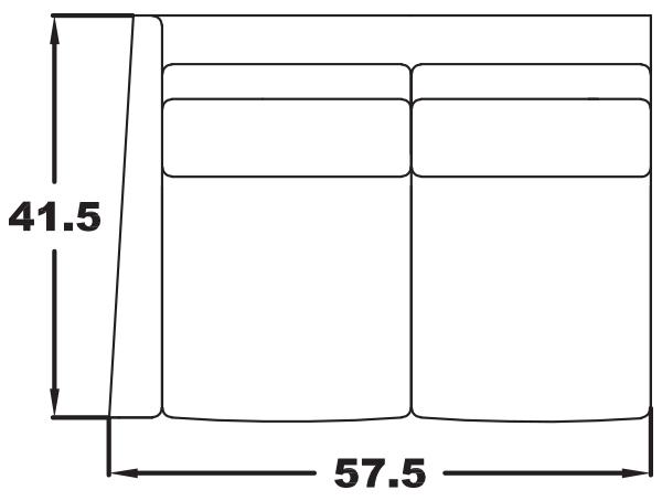 LEFT ARM LOVESEAT