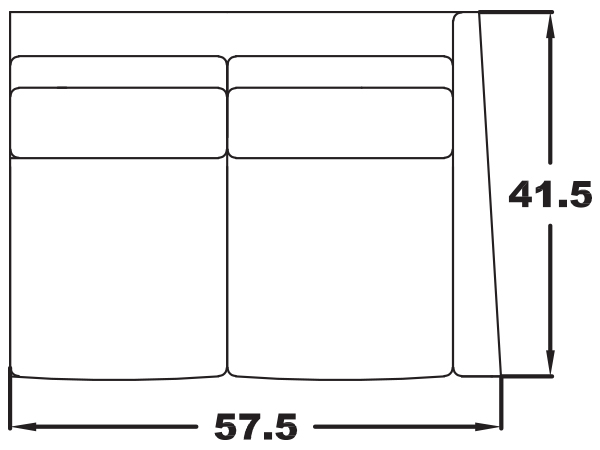 RIGHT ARM LOVESEAT