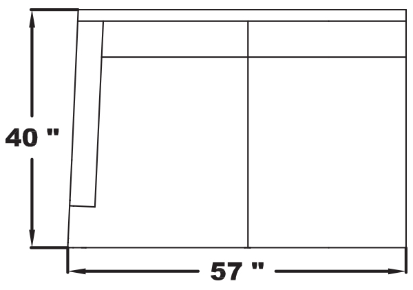 LEFT ARM LOVESEAT