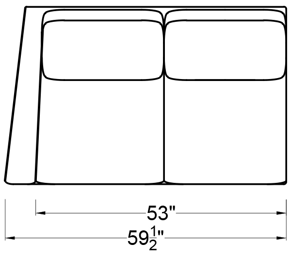 LEFT ARM LOVESEAT